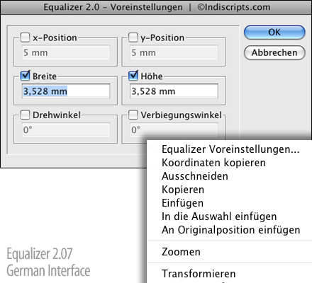 Equalizer German Interface. Equalizer German Interface.