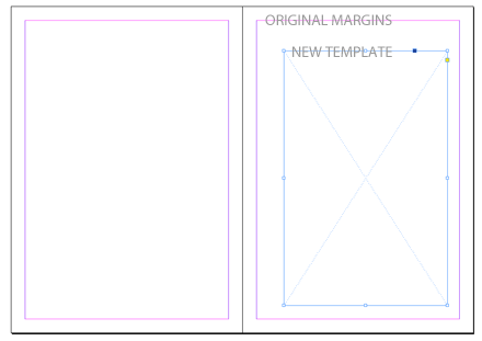 Setup a rectangular template on the master page. Setup a rectangular template on the master page.
