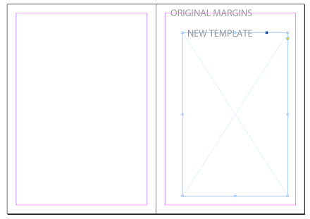 Setup a rectangular template on the master page.