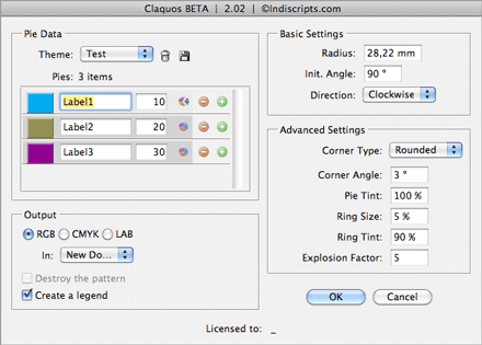 Claquos 2 User Interface (InDesign CS5 MacOS)