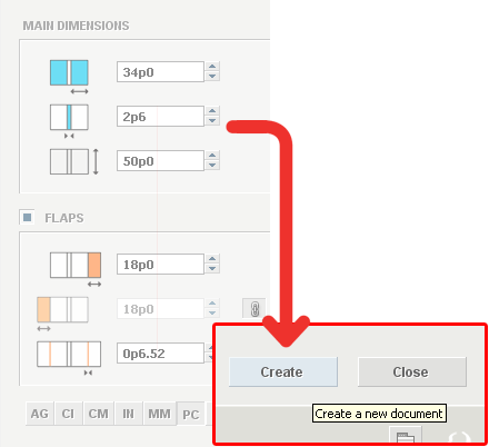 HurryCover 2: Creating a new document.