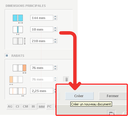 HurryCover 2 : création d'un document.
