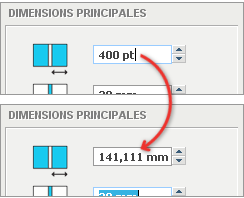 Saisie et conversion « à la volée » d'une unité de mesure.