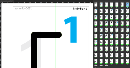 Full set of Cistercian digits (IndyFont template.)