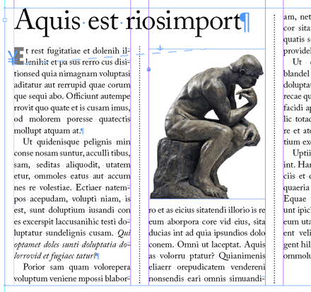 The graphic frame is anchored at the beginning of the text.