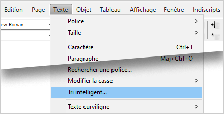 Le script SmartSort s'installe automatiquement dans le menu InDesign (CS4/CS5/CS6/CC)