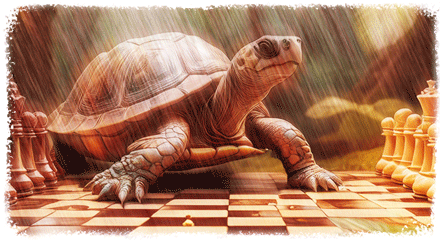 The chess game has just begun between Achilles and the turtles!