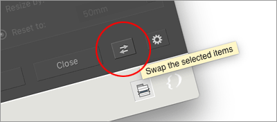 The Swap button is also available in Equalizer's main dialog.
