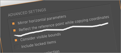 The option “Reflect the reference point while copying coordinates” allows to stay in sync with InDesign's reference point.