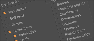Your targets (“containers” or “contents”) can be precisely specified.
