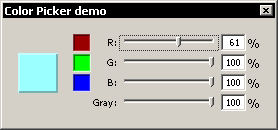 “Color Picker” demo from ESTK SDK samples “Color Picker” demo from ESTK SDK samples
