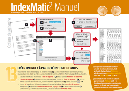 Téléchargez le manuel d'IndexMatic 2.025 (PDF, 32 p.)